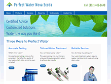Tablet Screenshot of perfectwaternovascotia.com